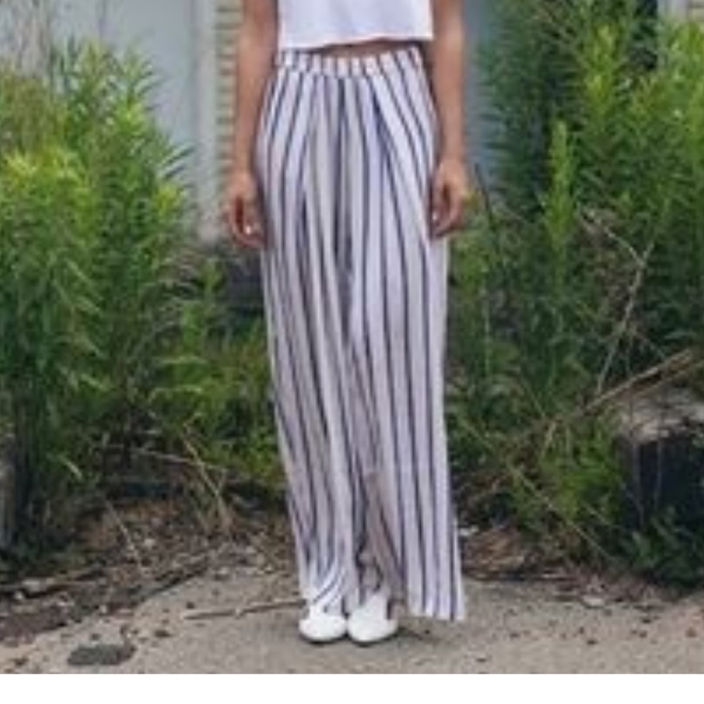 H&M wide leg satin palazzo pants , size 6